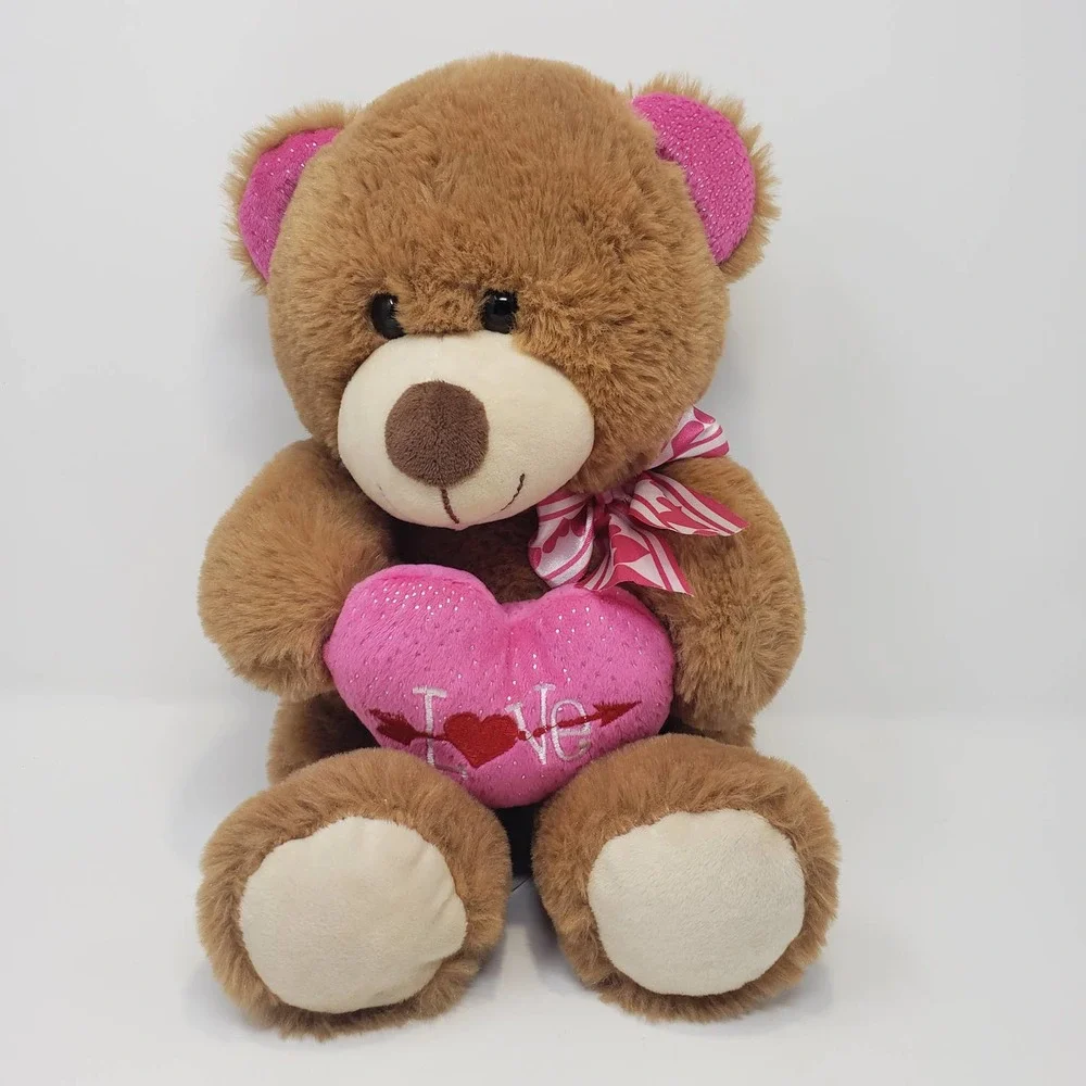 Teddy Bear Pink Heart Love Plush 12
